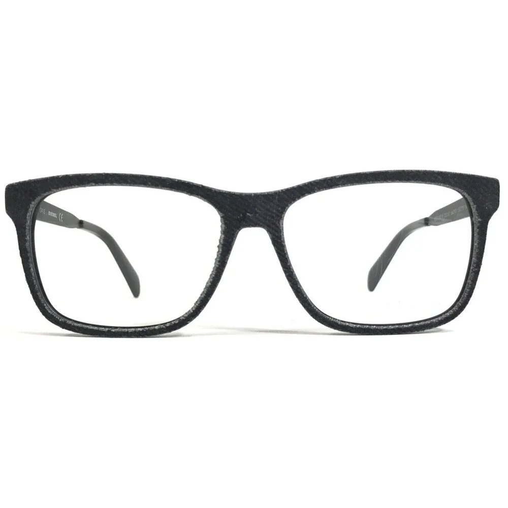 Diesel Eyeglasses Frames DL5161 col.001 Gray Blue Square Denim Front 55-15-145